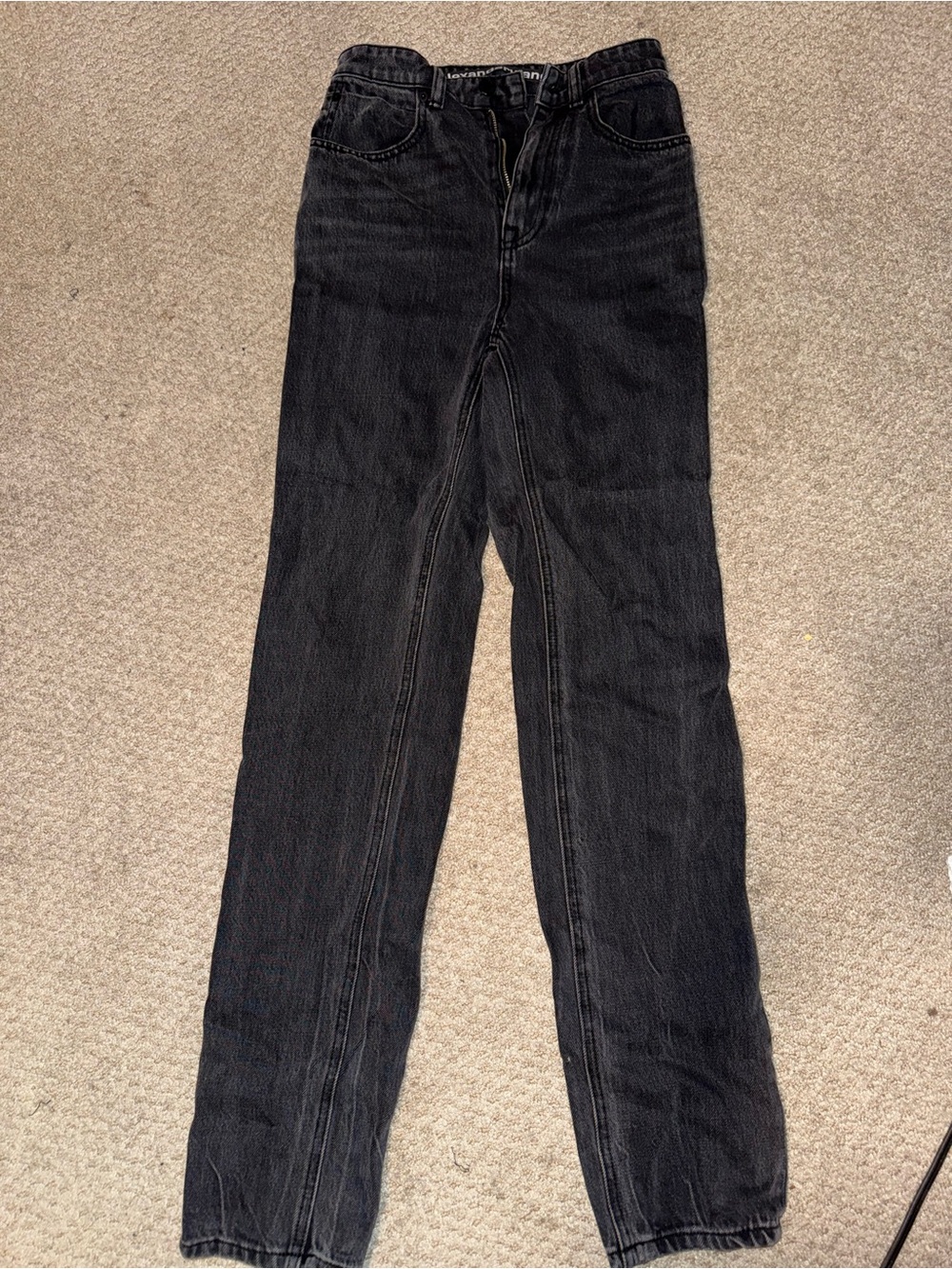 Alexander Wang Black Straight-Leg Jeans